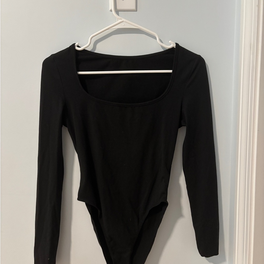 SHEIN Black Long Sleeve Bodysuit